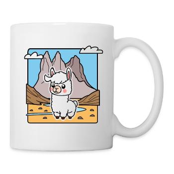 Such a cute llama! Or is it an alpaca? - Mug - white - Right