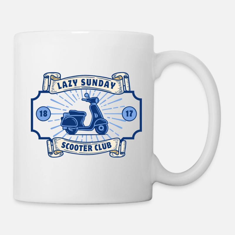 Lazy Sunday Scooter Club - Mug - white