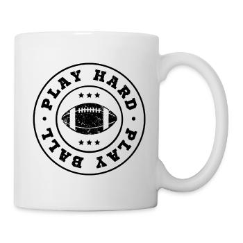 Jouez au football dur - Mug blanc - blanc - Droite