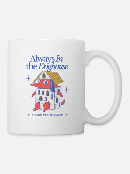 Toujours dans la niche - Dessin animé drôle de teckel - Mug blanc - blanc