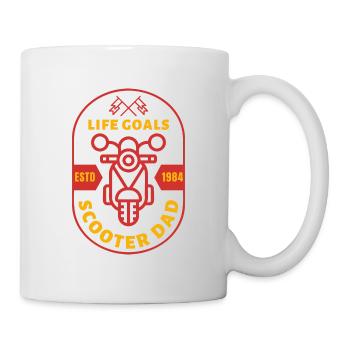 Scooter Dad – Life Goals Retro Roller - Tasse - Weiß - Rechts