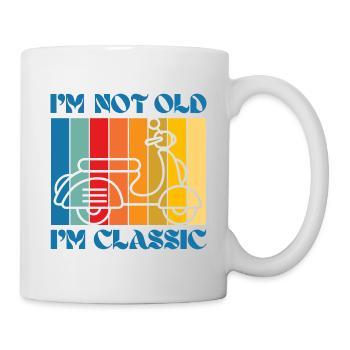 I'm Not Old, I'm Classic – Vintage Scooter - Mug - white - Right