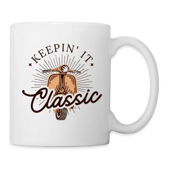 Keepin' It Classic – Vintage Scooter Look - Mug - white - Right