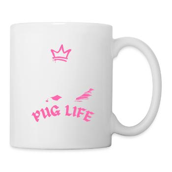 Pug Life – Mops King of the Crib - Tasse - Weiß - Rechts
