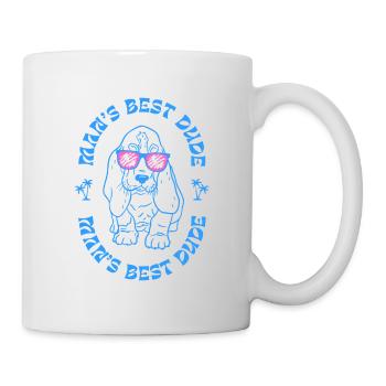 Man’s Best Dude – Cooler Hund mit Sonnenbrille - Tasse - Weiß - Rechts