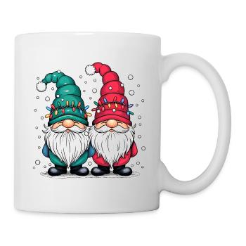 Gnom Gnome Weihnachten Weihnachtspullover Wichtel - Tasse - Weiß - Rechts
