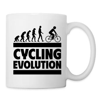 Fahrrad-Evolution Perfektes Geschenk für Radfahrer - Tasse - Weiß - Rechts