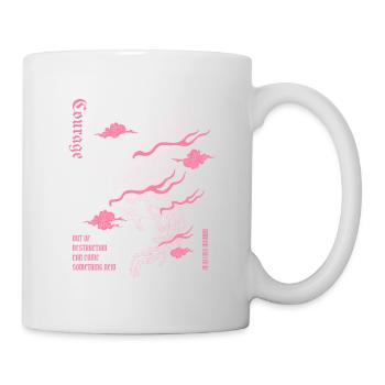 Courage – Phoenix Wiedergeburt Design - Tasse - Weiß - Rechts