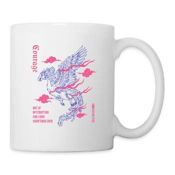 Courage – Phönix der Wiedergeburt - Tasse - Weiß - Rechts