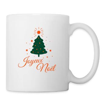 Merry Christmas in Red: Classic and Merry Tree - Mug - white - Right