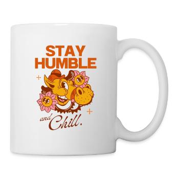 Stay Humble and Chill – Vintage Cartoon Vibes - Mug - white - Right