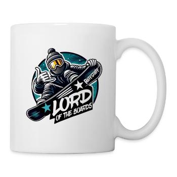 Lord of the boards Snowboard Boarder - raffstaff ® - Tasse - Weiß - Rechts