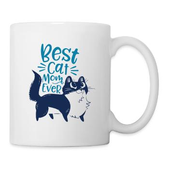 Meilleure maman chat de tous les temps - Motif de chat aimant - Mug blanc - blanc - Droite