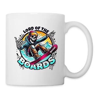 Lord of the boards Snow Ski Skull - raffstaff ® - Mug - white - Right