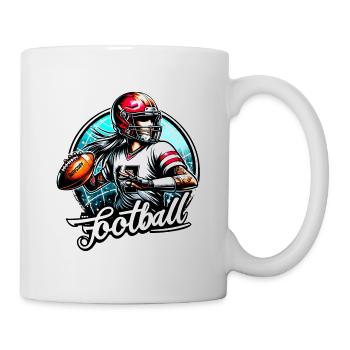 American Football Girl Touchdown - raffstaff ® - Mug - white - Right