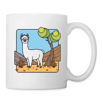 Cuck! A white llama! Or is that an alpaca? - Mug - white - Right