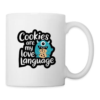 Les cookies sont ma langue d’amour - Mug blanc - blanc - Droite