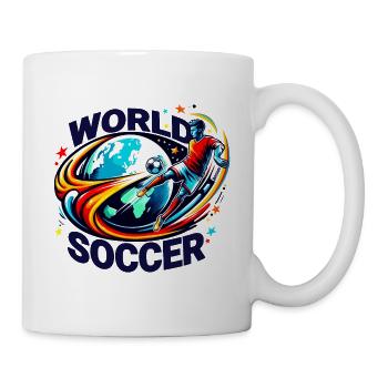 World Soccer Fußball Sport Team Tor - raffstaff ® - Tasse - Weiß - Rechts
