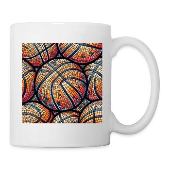 Basketball mosaic - Mug - white - Right