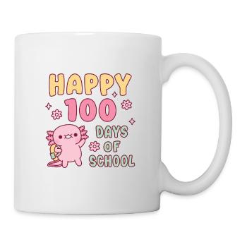 Mignon Axolotl Heureux 100 jours d’école - Mug blanc - blanc - Droite