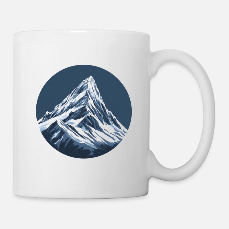 Runder Berg, Matterhorn, Bergsteiger-Logo - Tasse - Weiß