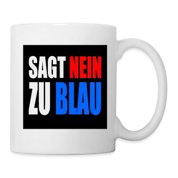 dit non au bleu - Mug blanc - blanc - Droite