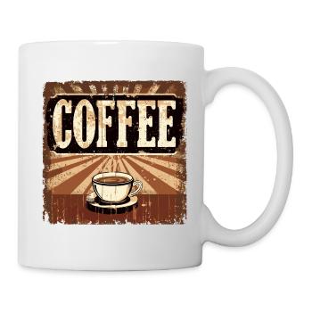 Coffee retro / vintage T-shirt / Poster - Mug - white - Right