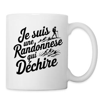 Une Randonneuse Qui Déchire cadeau Rando Montagne - Mug blanc - blanc - Droite