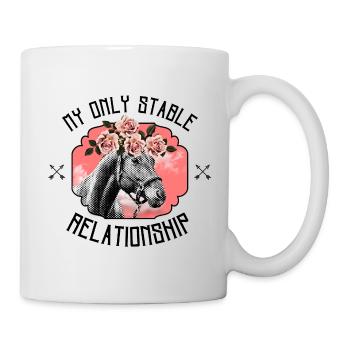 My Only Stable Relationship – Ästhetisches Pferd - Tasse - Weiß - Rechts