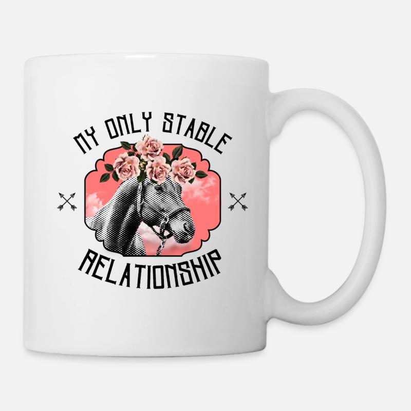 My Only Stable Relationship – Ästhetisches Pferd - Tasse - Weiß