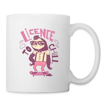 Hipster Sloth – Licence to Chill - Mug - white - Right