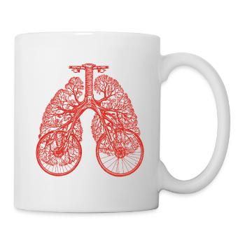 Fahrrad & Lunge – Atme Freiheit - Mug - white - Right