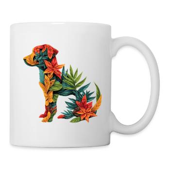 Dog is made up of plants - Mug - white - Right