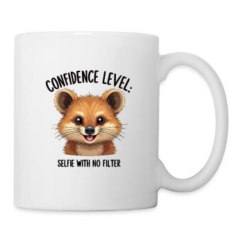 Niveau de confiance : Selfie sans filtre. - Mug blanc - blanc - Droite