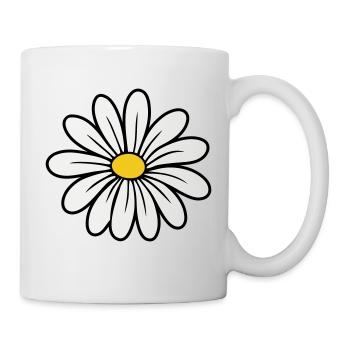 Gänseblümchen - Tasse - Weiß - Rechts