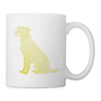 Border Collie Hund Silhouette - Tasse - Weiß - Rechts