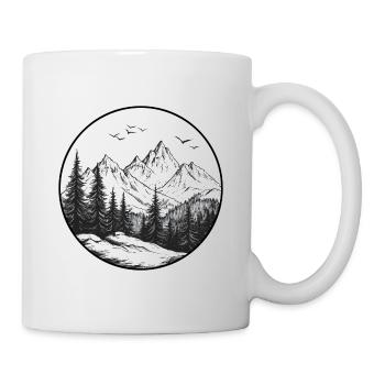 A mountain logo for an avid hiker - Mug - white - Right