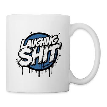 Laughing Shit Graffiti Style Tag - raffstaff ® - Tasse - Weiß - Rechts