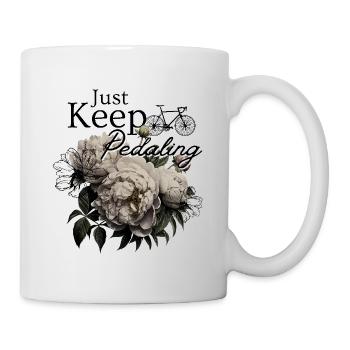 Pedaling – Floral Elegance - Mug - white - Right