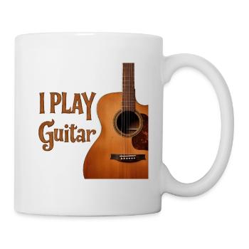 Je joue de la guitare - Mug blanc - blanc - Droite