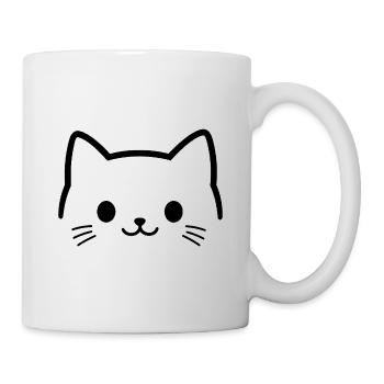 visage de chat, tête de chat, museau mignon - Mug blanc - blanc - Droite