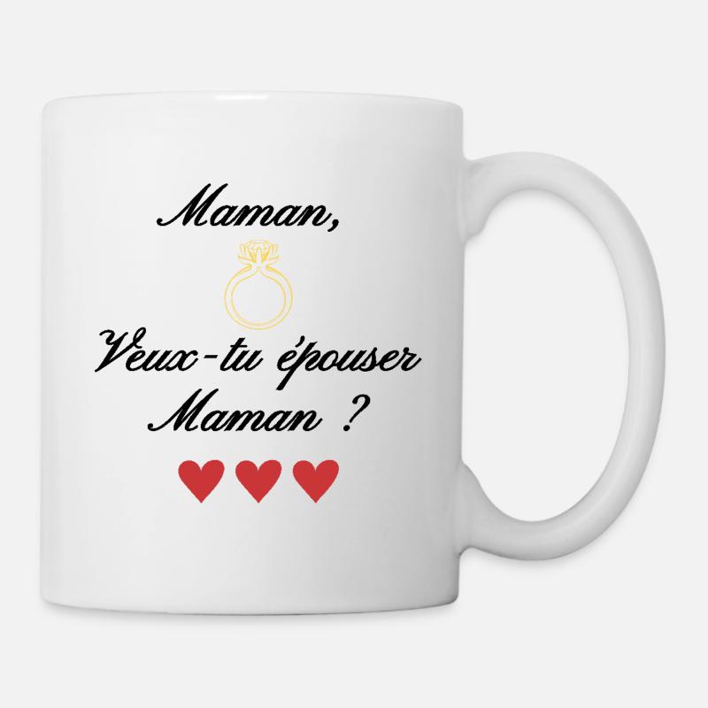 Demande mariage originale Maman-Maman. Fête mères - Mug blanc - blanc