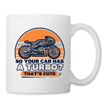 Moto de course - Mug blanc - blanc - Droite
