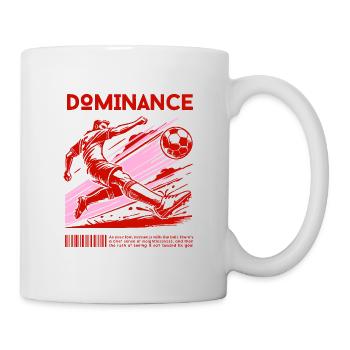 Tir de football dynamique – domination sur le terrain - Mug blanc - blanc - Droite
