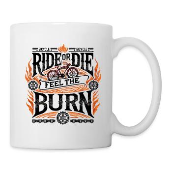 Rouler ou mourir – Sentez la brûlure - Mug blanc - blanc - Droite