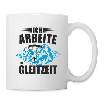 Ich Arbeite in Gleitzeit Design - Tasse - Weiß - Rechts