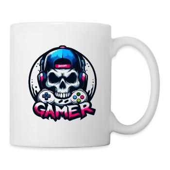 Gamer Skull Graffiti Gamepad Console - raffstaff ® - Mug - white - Right