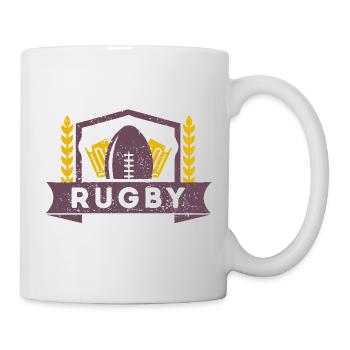 Rugby & Beer – Game Day Essentials - Tasse - Weiß - Rechts