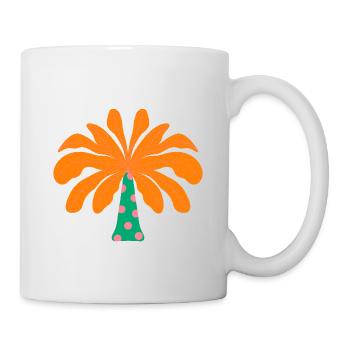 Tropischer Palmbaum - Tasse - Weiß - Rechts