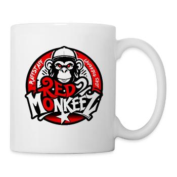 Red Monkeez DJ Urban Gorillas Musik - raffstaff ® - Tasse - Weiß - Rechts